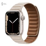 Bracelet en cuir pour Apple Watch, look moderne
