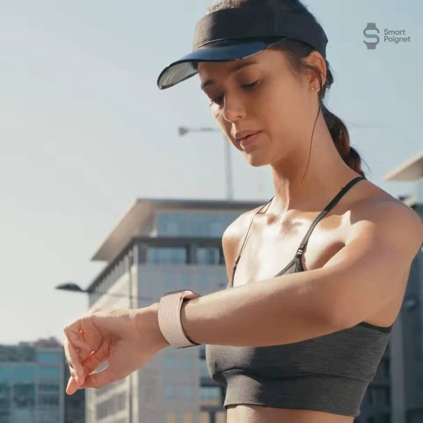 Style moderne pour Apple Watch avec bracelet tressé