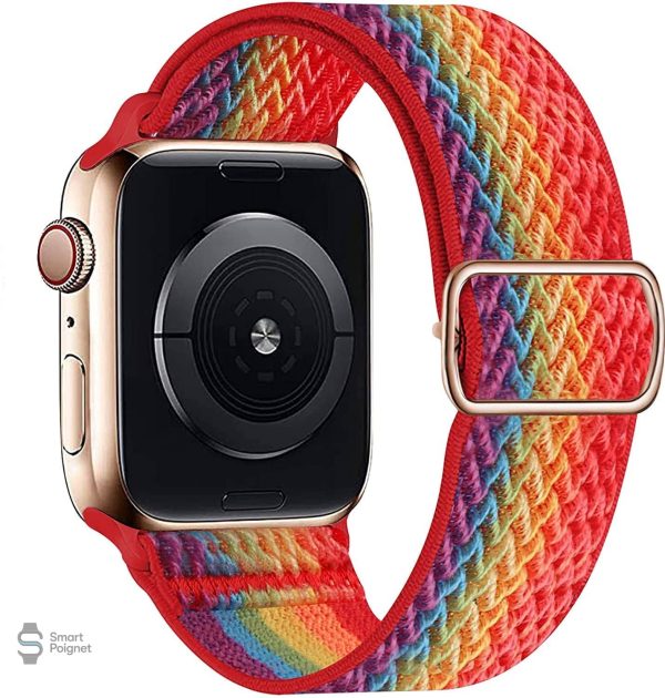 Bracelet coloré et élastique pour montre Apple