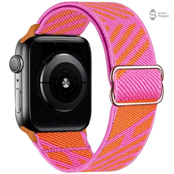 Bracelet scrunchie joyeux pour montre intelligente Apple