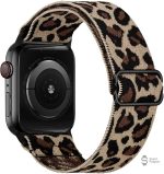 Bracelet Apple Watch scrunchie multicolore - vue 2