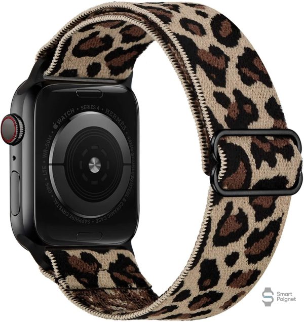 Bracelet Apple Watch scrunchie multicolore - vue 2