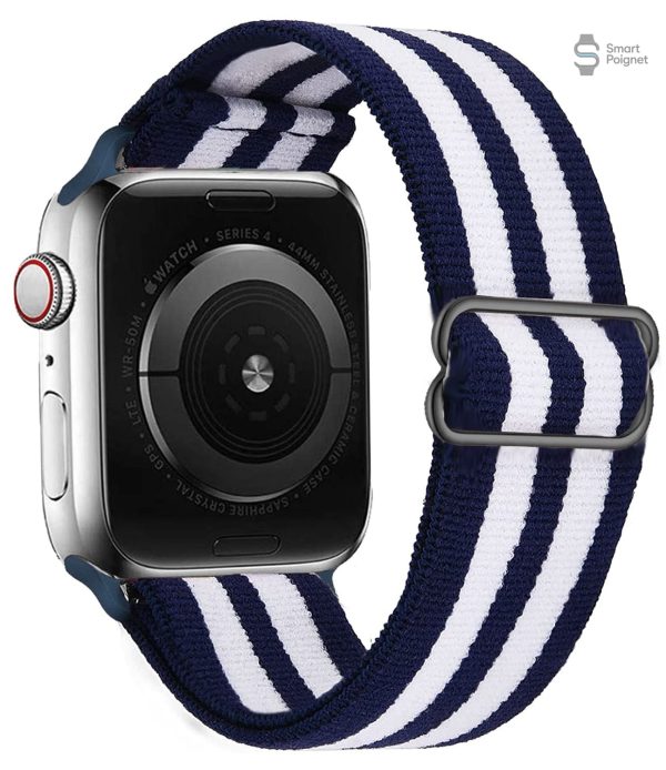 Bracelet Apple Watch scrunchie multicolore - vue 3