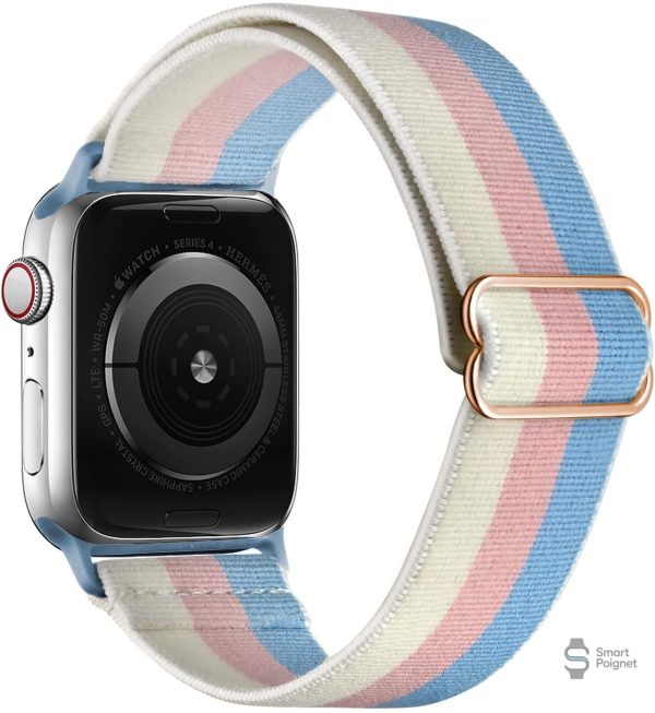 Bracelet Apple Watch scrunchie multicolore - vue 4