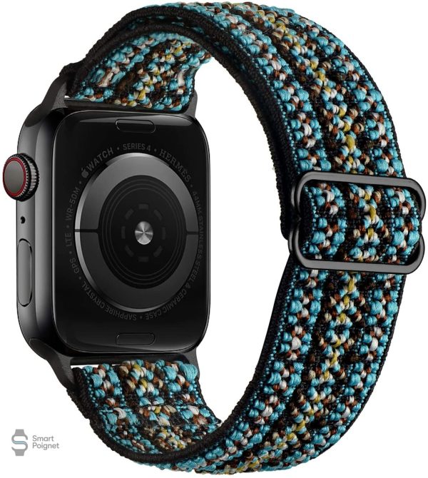 Bracelet Apple Watch scrunchie multicolore - vue 6