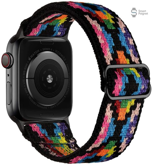 Bracelet élastique multicolore pour Apple Watch