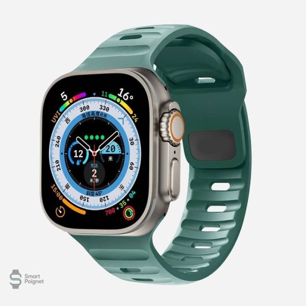 Bracelet Apple Watch en silicone, confort optimal