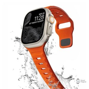 Accessoire pour Apple Watch en silicone marine