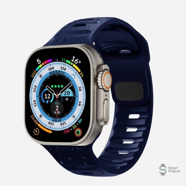 Bracelet silicone pour Apple Watch, style marin