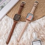 Bracelet cuir Apple Watch simple et élégant