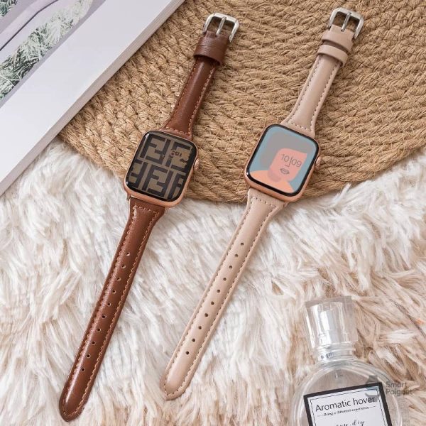 Bracelet cuir Apple Watch simple et élégant