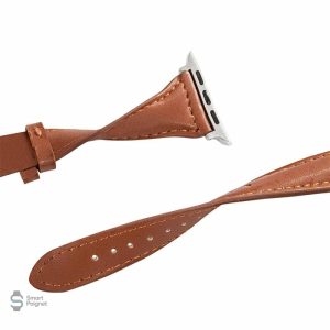 Bracelet en cuir élégant pour montre Apple
