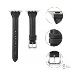 Bracelet en cuir noir pour Apple Watch