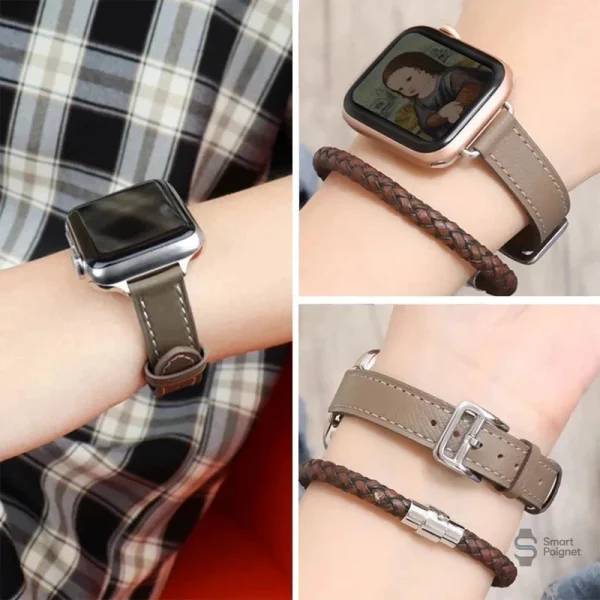 Accessoire en cuir pour montre Apple