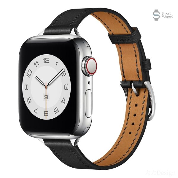 Bracelet fin en cuir pour smartwatch