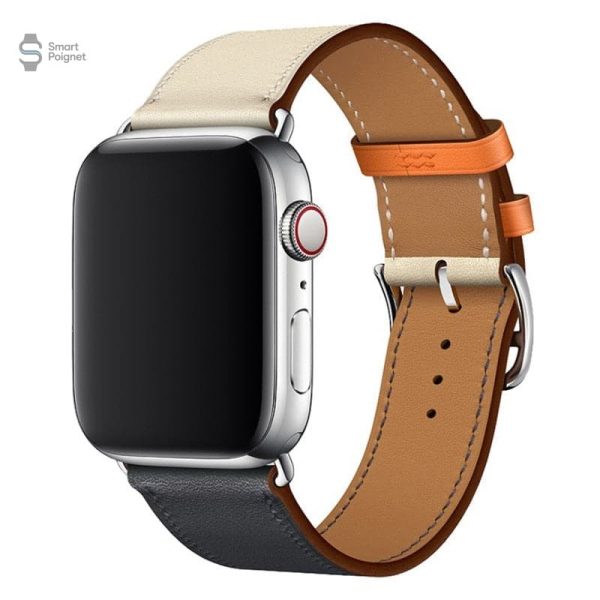 Bracelet élégant en cuir pour montre Apple