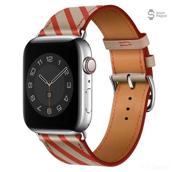 Bracelet en cuir classique pour montre connectée