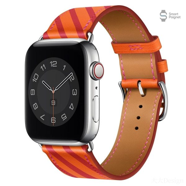 Cuir traditionnel, bracelet pour montre Apple