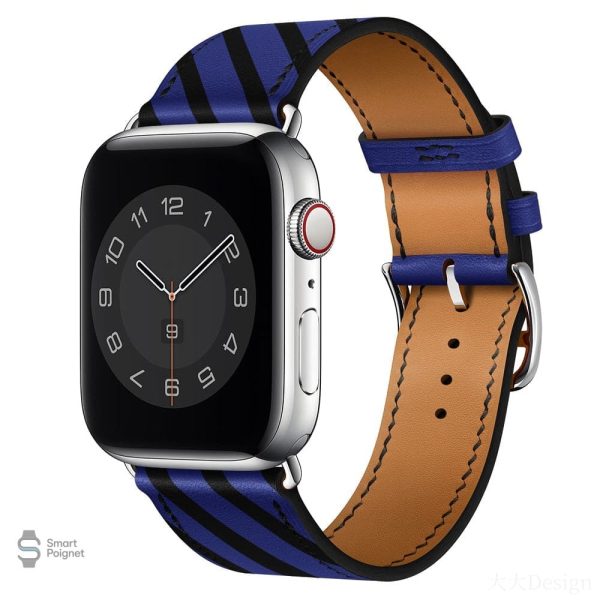 Bracelet en cuir pour Apple Watch, motifs élégants