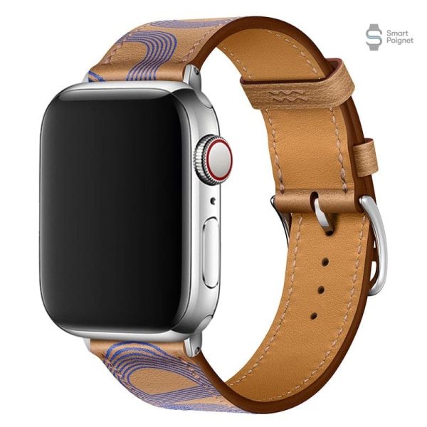 Cuir classique, bracelet Apple Watch motifs stylés