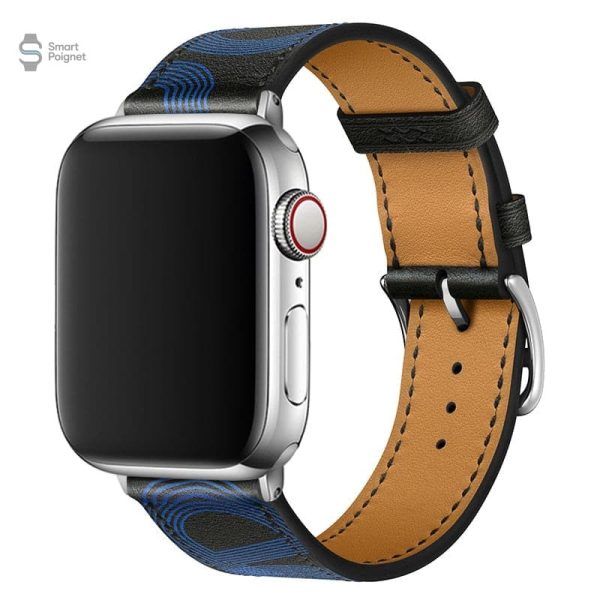 Bracelet pour Apple Watch, cuir avec motifs