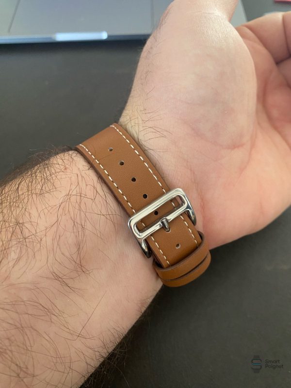 Bracelet Apple Watch en cuir, finition raffinée