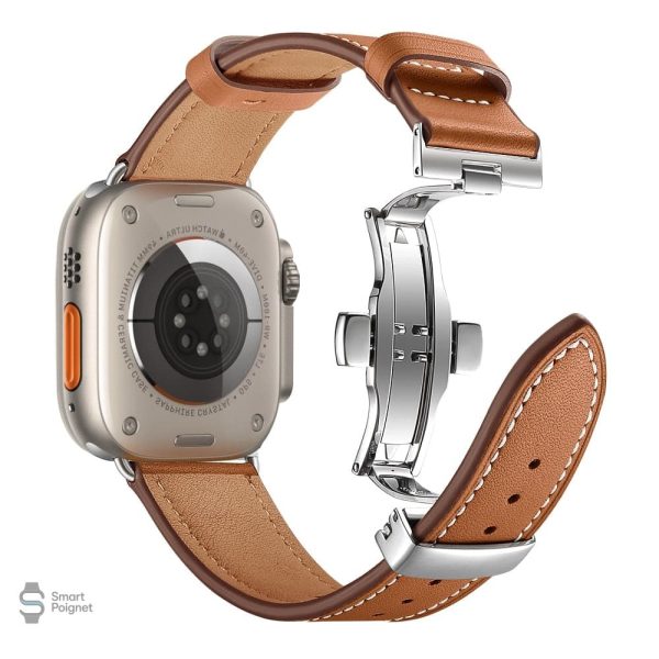bracelet-cuir-fermoir-papillon-1 Bracelet cuir pour Apple Watch avec fermoir papillon