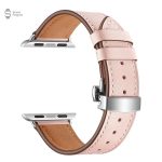 Bracelet cuir de luxe pour Apple Watch, fermoir pratique
