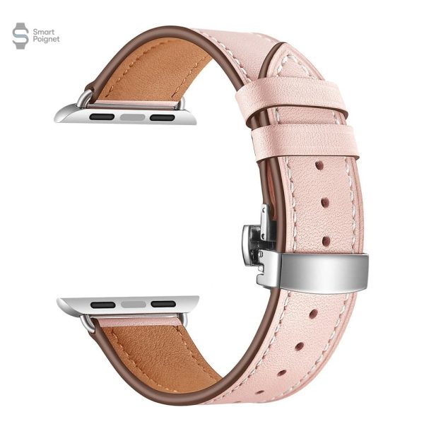 Bracelet cuir de luxe pour Apple Watch, fermoir pratique