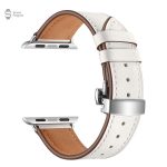 Bracelet cuir pour Apple Watch avec fermoir papillon - vue 5