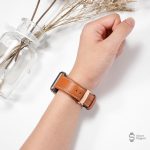 Fermoir papillon pour bracelet Apple Watch en cuir