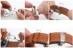 Bracelet pour Apple Watch, cuir souple et confortable