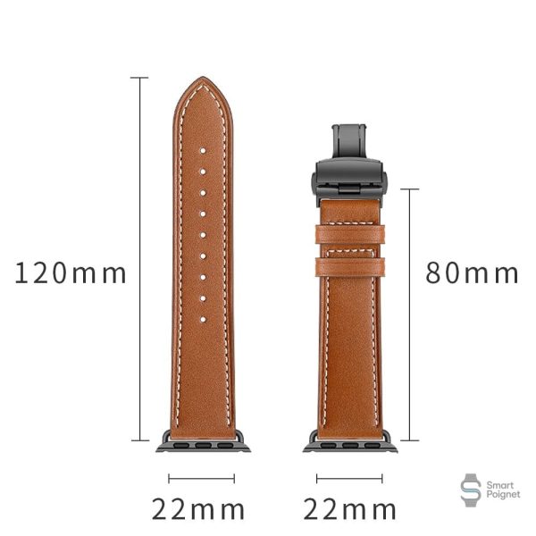 Style minimaliste, bracelet cuir pour Apple Watch