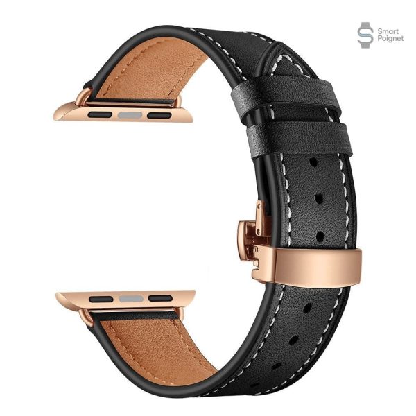 Bracelet élégant en cuir pour montre Apple Watch