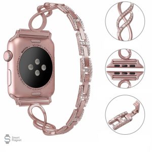 Bracelet Apple Watch élégant avec design spiralé