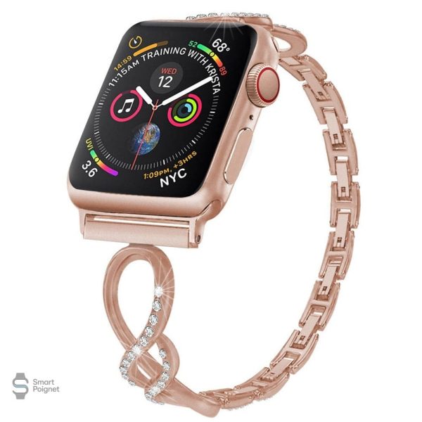 Bracelet pour Apple Watch, style spiralé et brillant