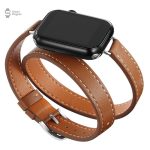 Bracelet double en cuir pour Apple Watch