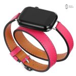 Bracelet double en cuir, confort pour Apple Watch