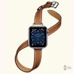 Bracelet en cuir, double couche pour Apple Watch