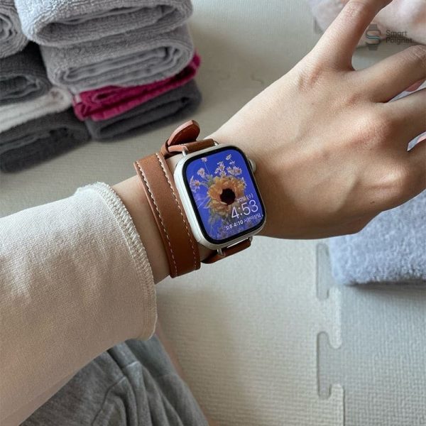 Accessoire en cuir pour montre Apple Watch