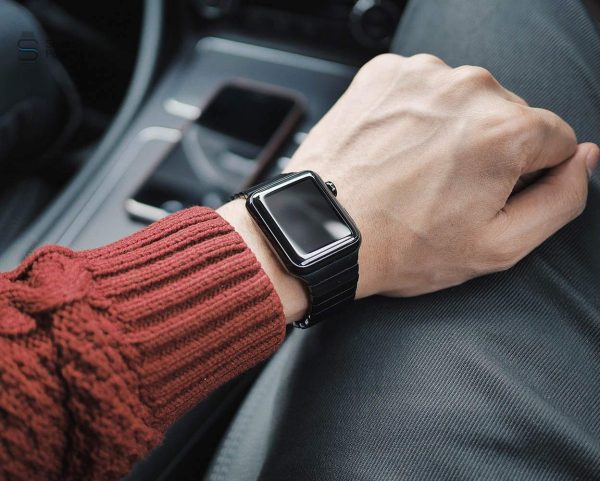 Bracelet à lamelles pour montre Apple