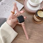 Bracelet en cuir pour Apple Watch, style luxueux