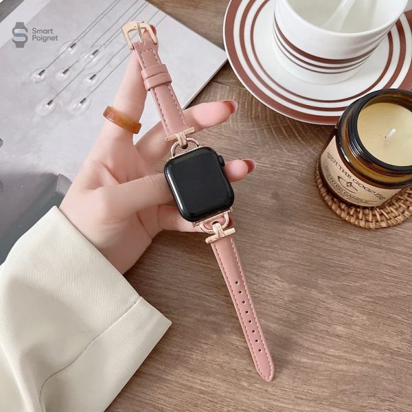 Bracelet en cuir pour Apple Watch, style luxueux