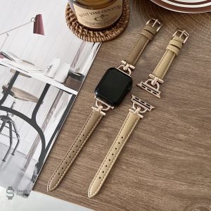 Bracelet cuir haut de gamme pour montre connectée