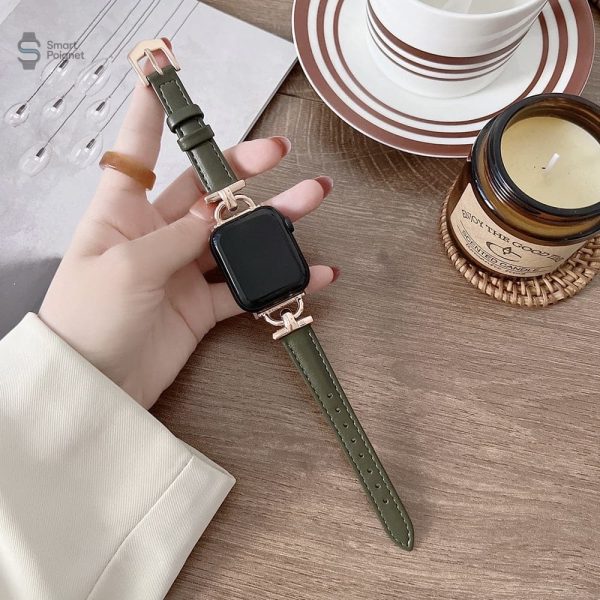 Bracelet stylé pour montre Apple en cuir