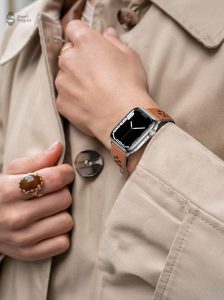 Accessoire en cuir pour montre connectée