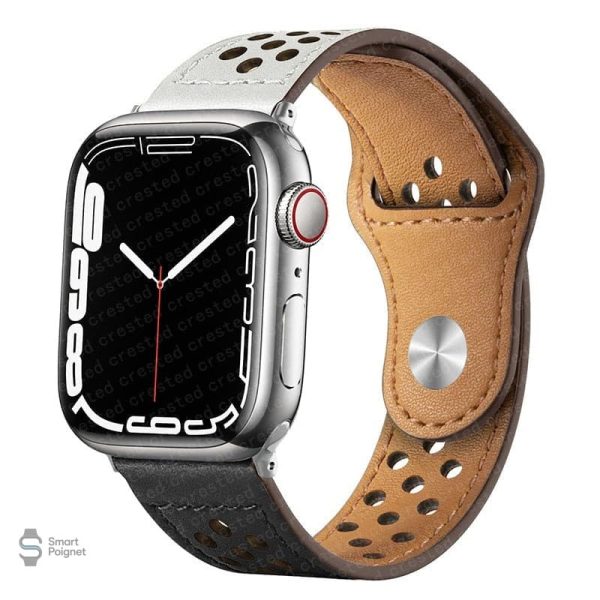 Bracelet cuir bicolore pour Apple Watch Sport