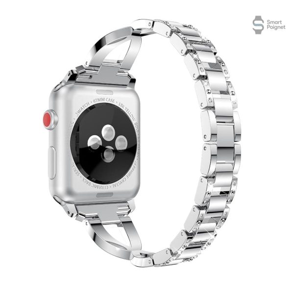 Bracelet en métal pour une Apple Watch élégante