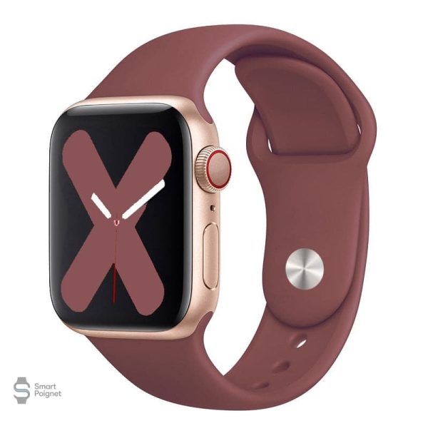 Bracelet en silicone pour Apple Watch, teinte sombre