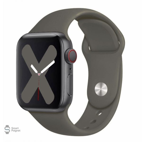 Bracelet Apple Watch, fini en silicone foncé